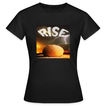 Pâte à levure - Lever - T-shirt Femme - noir - Devant - AI Model Female 172 dark (172cm)