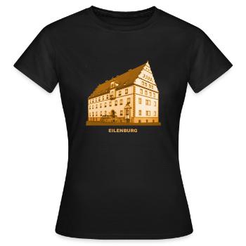 Eilenburg City Hall Saxony Düben Heath Mulde - Women's T-Shirt - black - Front - AI Model Female 172 dark (172cm)