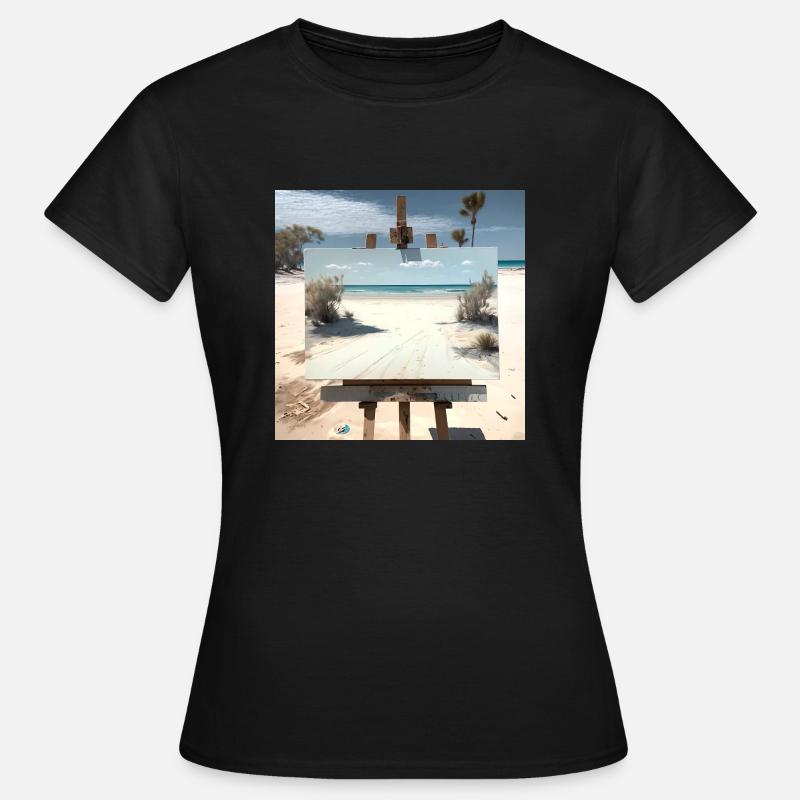 Beach view - Women's T-Shirt - black