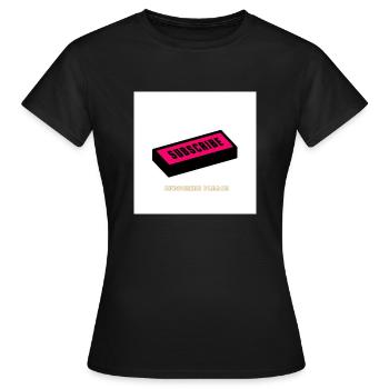 Subscribe Please - Women's T-Shirt - black - Front - AI Model Female 172 dark (172cm)