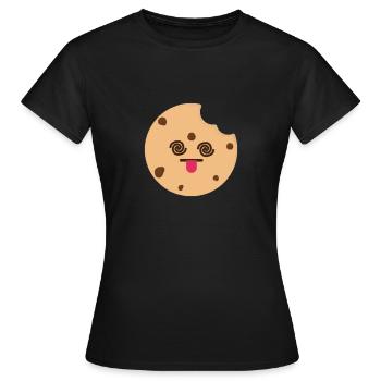 cookie - T-shirt Femme - noir - Devant - AI Model Female 172 dark (172cm)