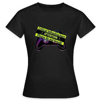 Kritischer Controller - Frauen T-Shirt - Schwarz - Vorne - AI Model Female 172 dark (172cm)