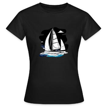 Sailing Sailing Sailing Sailing Ship Sailing Boat - Women's T-Shirt - black - Front - AI Model Female 172 dark (172cm)