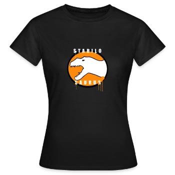 Stabilosaurus ICON Logo - Frauen T-Shirt - Schwarz - Vorne - AI Model Female 172 dark (172cm)