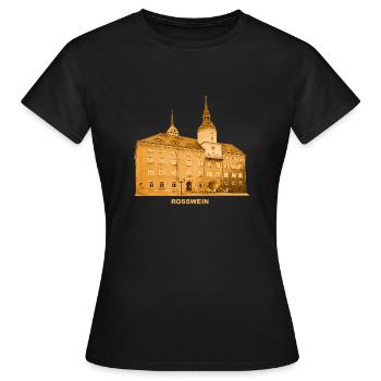 Roßwein Rathaus Mittelsachsen Sachsen - Women's T-Shirt - black - Front - AI Model Female 172 dark (172cm)