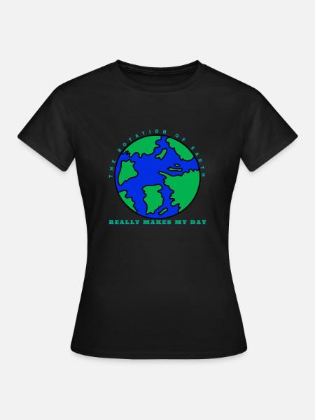 Rotation der Erde - Frauen T-Shirt - Schwarz