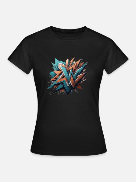 Graffiti Design - Frauen T-Shirt - Schwarz