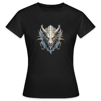 Goth Dragon - Frauen T-Shirt - Schwarz - Vorne - AI Model Female 172 dark (172cm)