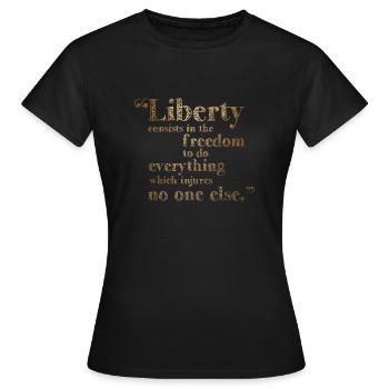 Droits de l’homme - T-shirt Femme - noir - Devant - AI Model Female 172 dark (172cm)