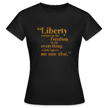 Liberté Droits de l’Homme - T-shirt Femme - noir - Devant - AI Model Female 172 dark (172cm)