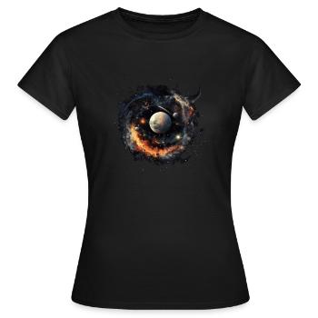 Univers - T-shirt Femme - noir - Devant - AI Model Female 172 dark (172cm)