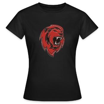 LION ROSSONERO ACM - ROUGE - T-shirt Femme - noir - Devant - AI Model Female 172 dark (172cm)
