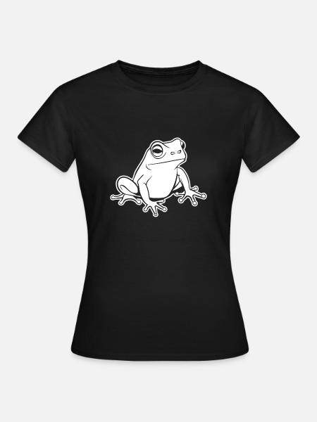 Frosch Amphibie Kröte - Frauen T-Shirt - Schwarz