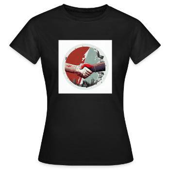 Solidarité dans l’unité - T-shirt Femme - noir - Devant - AI Model Female 172 dark (172cm)
