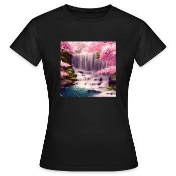 a great view - Women's T-Shirt - black - Front - AI Model Female 172 dark (172cm)