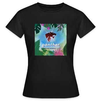 Panther king jungle - Frauen T-Shirt - Schwarz - Vorne - AI Model Female 172 dark (172cm)