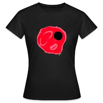 Œuf au plat de Jess le Dragon - T-shirt Femme - noir - Devant - AI Model Female 172 dark (172cm)