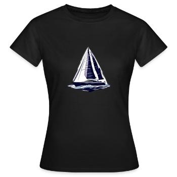voilier voilier voilier voilier voilier voilier - T-shirt Femme - noir - Devant - AI Model Female 172 dark (172cm)