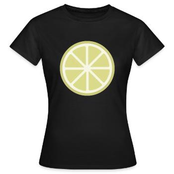 Limette - Frauen T-Shirt - Schwarz - Vorne - AI Model Female 172 dark (172cm)