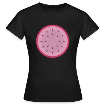 Drachenfrucht (rosa) - Frauen T-Shirt - Schwarz - Vorne - AI Model Female 172 dark (172cm)