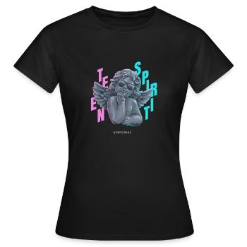 Teen Spirit - T-shirt Femme - noir - Devant - AI Model Female 172 dark (172cm)