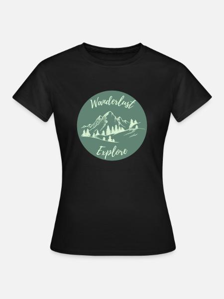 Erkunde die Welt - Frauen T-Shirt - Schwarz