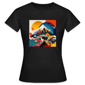 L’héritage du Bauhaus - T-shirt Femme - noir - Devant - AI Model Female 172 dark (172cm)