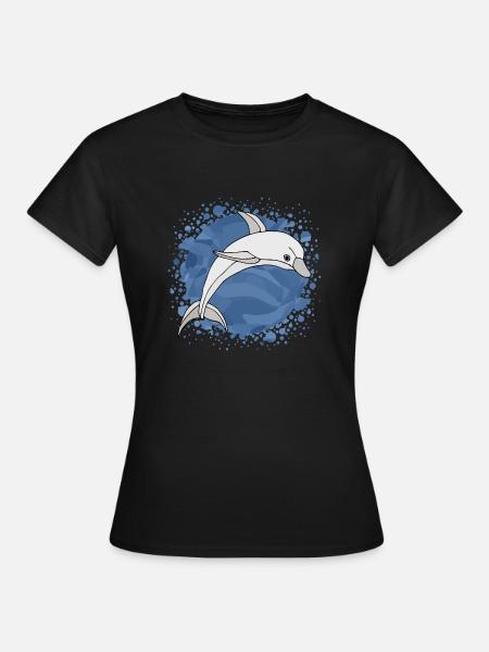 Delfin - Frauen T-Shirt - Schwarz