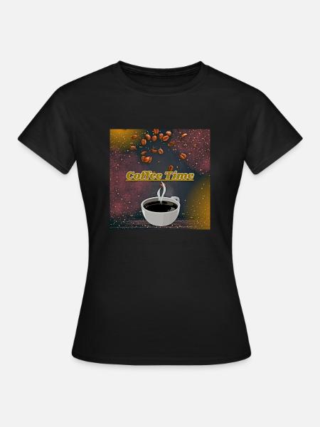 Coffe time - Frauen T-Shirt - Schwarz