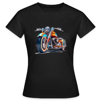 Avec le tricycle, profitez de la nature - T-shirt Femme - noir - Devant - AI Model Female 172 dark (172cm)