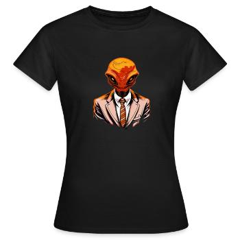 Extraterrestrial Excellence - Women's T-Shirt - black - Front - AI Model Female 172 dark (172cm)