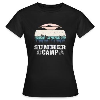Colonie de vacances - T-shirt Femme - noir - Devant - AI Model Female 172 dark (172cm)