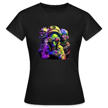 Mafia martienne - T-shirt Femme - noir - Devant - AI Model Female 172 dark (172cm)