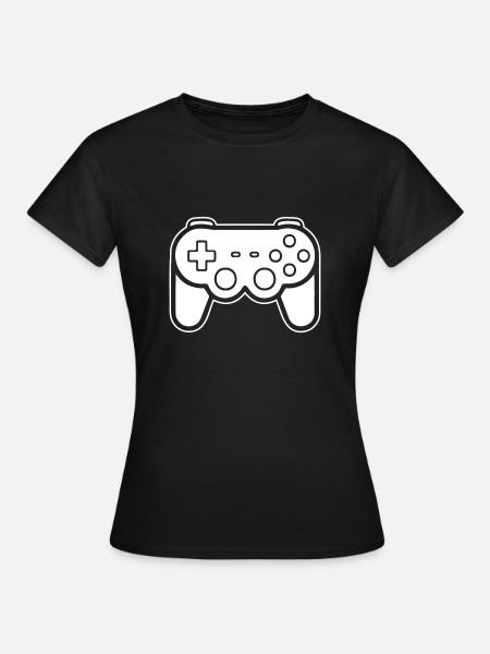 Controller Gaming Videospiele Gamepad - Frauen T-Shirt - Schwarz
