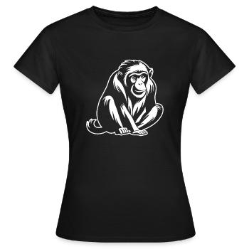 Monkey Monkey Monkey Face Jungle - Women's T-Shirt - black - Front - AI Model Female 172 dark (172cm)