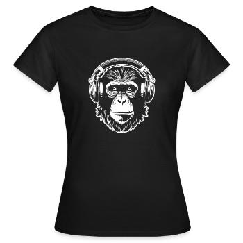 Affe Affen Affengesicht Dschungel - Frauen T-Shirt - Schwarz - Vorne - AI Model Female 172 dark (172cm)