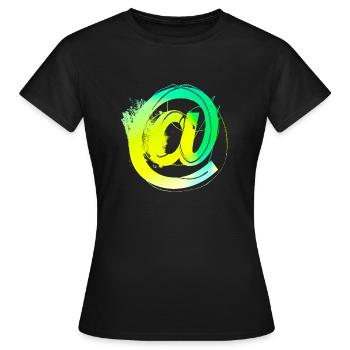 internet email www funny meme grunge tech leters - Frauen T-Shirt - Schwarz - Vorne - AI Model Female 172 dark (172cm)