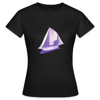 voilier voilier voilier voilier voilier voilier - T-shirt Femme - noir - Devant - AI Model Female 172 dark (172cm)