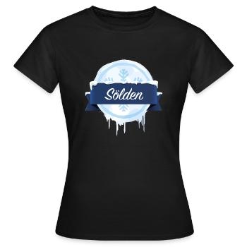 Sölden - Frauen T-Shirt - Schwarz - Vorne - AI Model Female 172 dark (172cm)