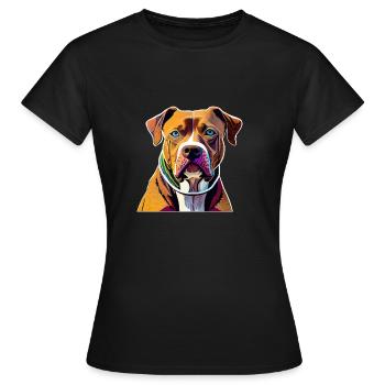 American Staffordshire Terrier - Women's T-Shirt - black - Front - AI Model Female 172 dark (172cm)