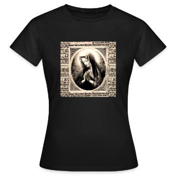 Sainte Marie Marie Vierge Marianne Vierge Marie Sainte - T-shirt Femme - noir - Devant - AI Model Female 172 dark (172cm)