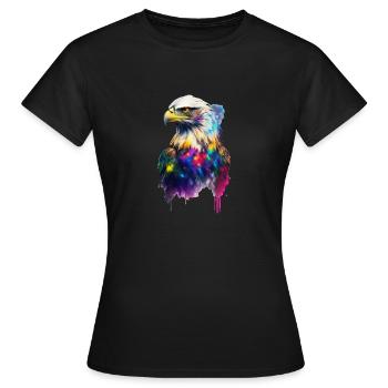 Aquarelle Adler - T-shirt Femme - noir - Devant - AI Model Female 172 dark (172cm)