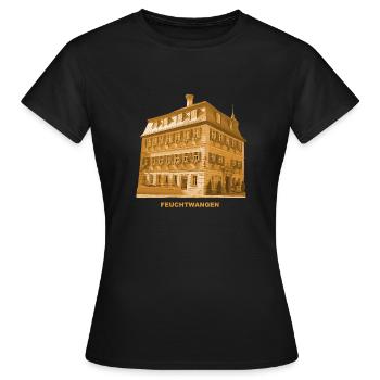 Feuchtwangen, Moyenne-Franconie, Ansbach, Franconie, Bavière - T-shirt Femme - noir - Devant - AI Model Female 172 dark (172cm)