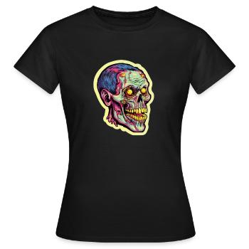 Morts-vivants psychédéliques : art de style vintage - T-shirt Femme - noir - Devant - AI Model Female 172 dark (172cm)