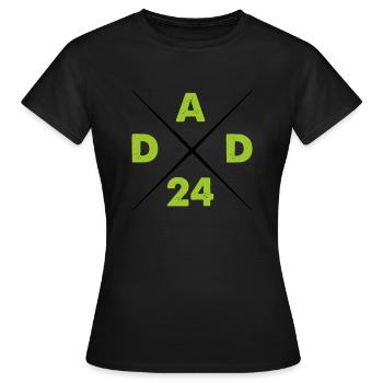 dad 24 - Women's T-Shirt - black - Front - AI Model Female 172 dark (172cm)