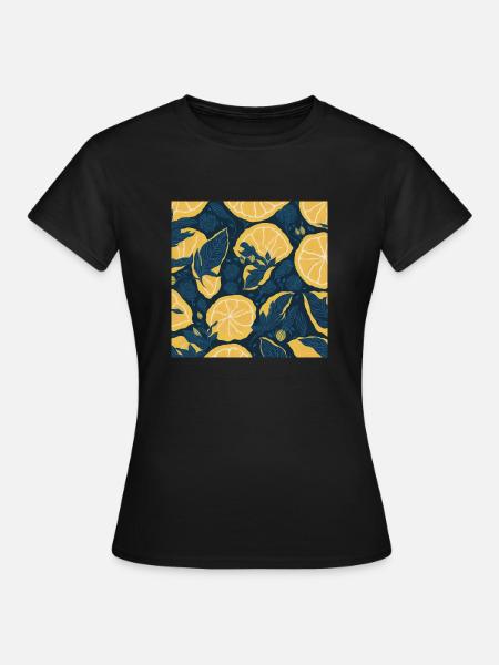 Zitrone - Frauen T-Shirt - Schwarz
