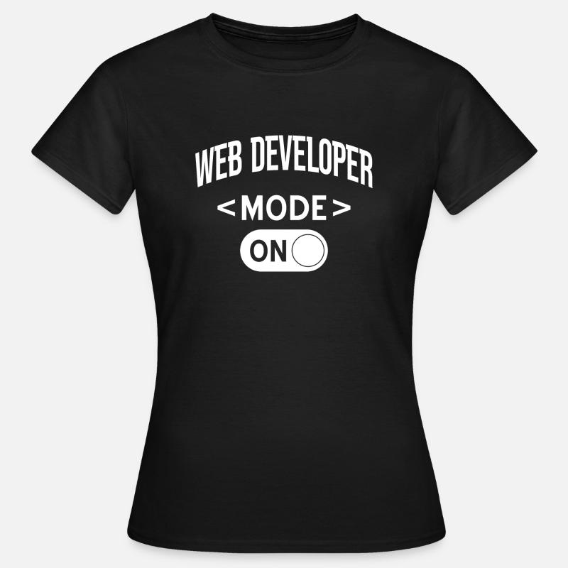 Webentwickler Programmierer Vintage Morgenroutine - Frauen T-Shirt - Schwarz