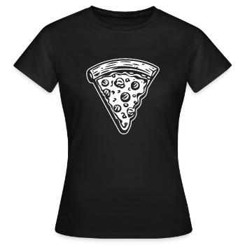 Pizza Fast Food Pizzeria - Frauen T-Shirt - Schwarz - Vorne - AI Model Female 172 dark (172cm)
