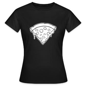 Pizza Fast Food Pizzeria - Frauen T-Shirt - Schwarz - Vorne - AI Model Female 172 dark (172cm)