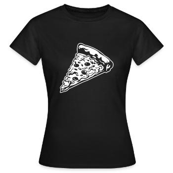 Pizza Restauration rapide Pizzeria - T-shirt Femme - noir - Devant - AI Model Female 172 dark (172cm)